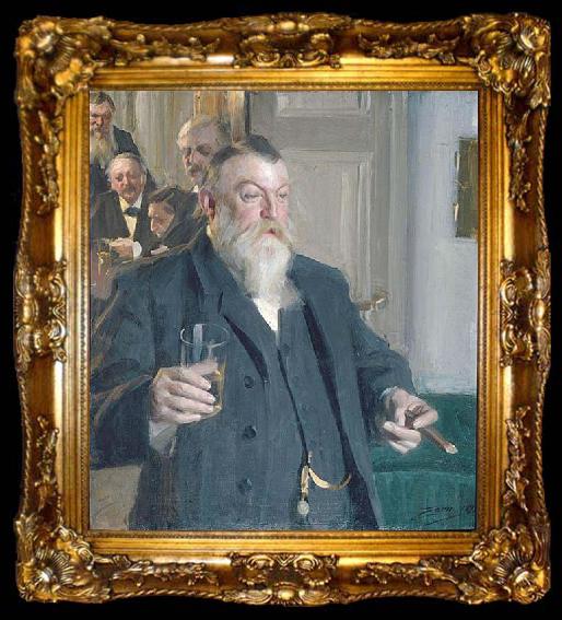 framed  Anders Zorn A Toast in the Idun Society,, ta009-2